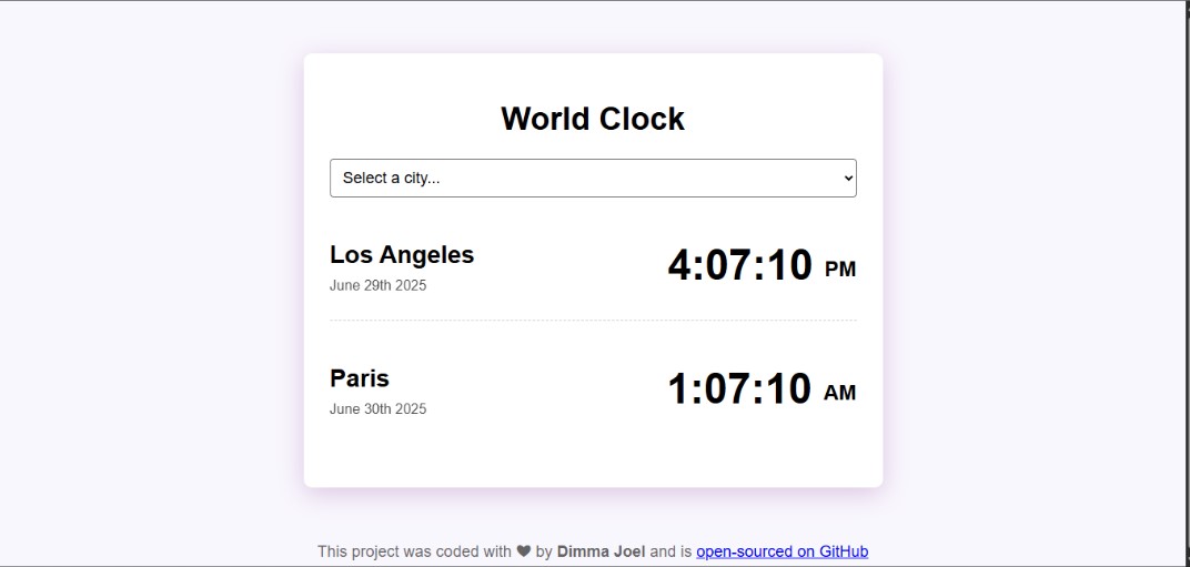 world clock